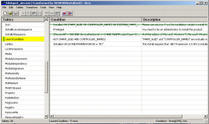 Editing the MSI in Orca